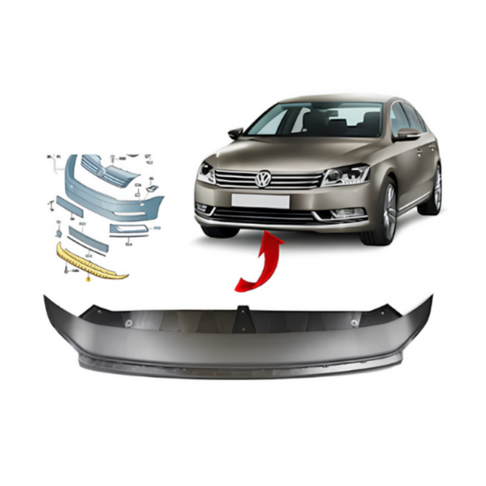 VW PASSAT 2011-2014 ÖN TAMPON ALT MUHAFAZA SPOYLER 3AA805903
