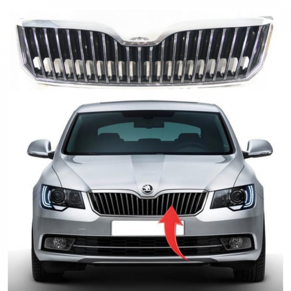 SKODA SÜPERB 2013-2015 ÖN PANJUR FULL KROMLU 3T0853668B