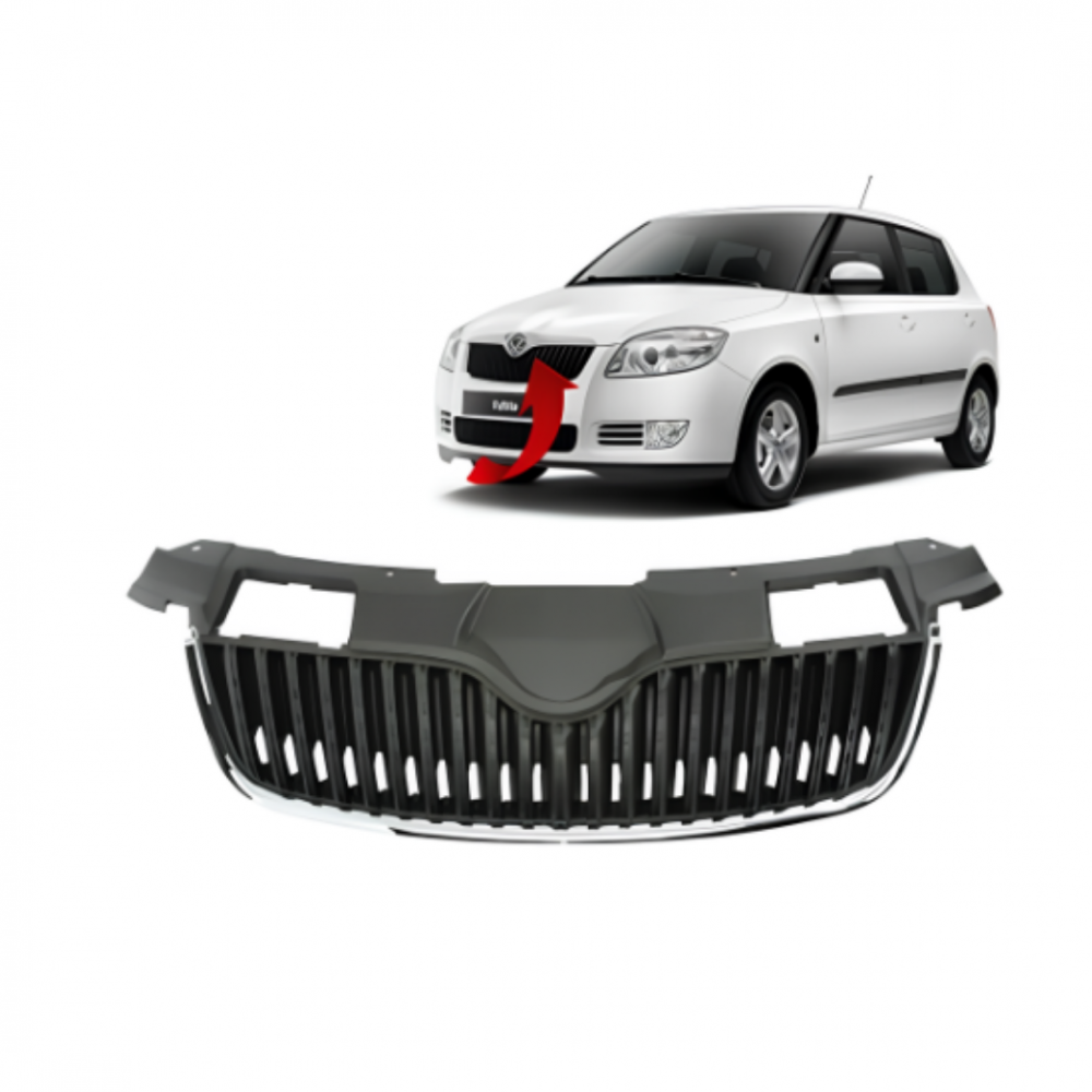 SKODA FABİA 2007-2010 ÖN PANJUR KROM ÇERCEVE 5J0853668B