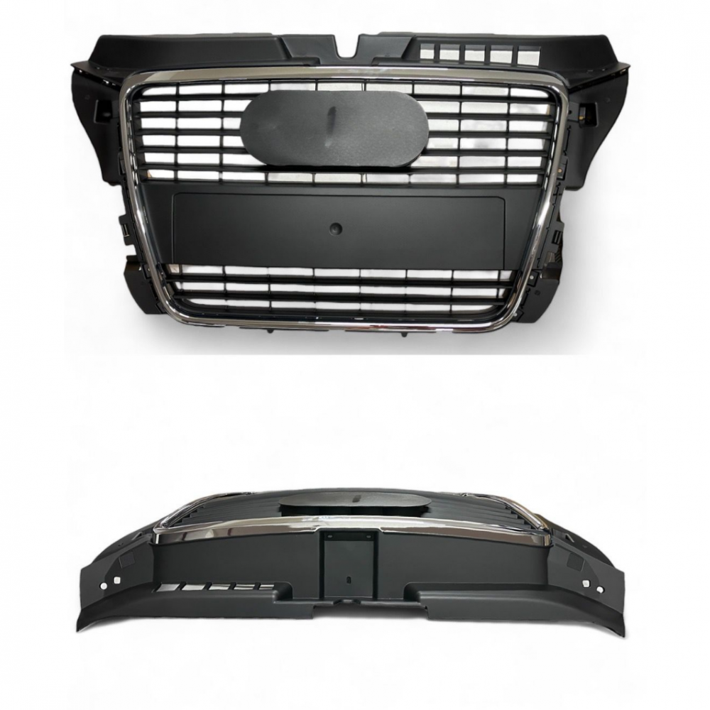 AUDİ A3 2009-2012 ÖN PANJUR MAT SİYAH KROM CERCEVE 8P0853651MVMZ