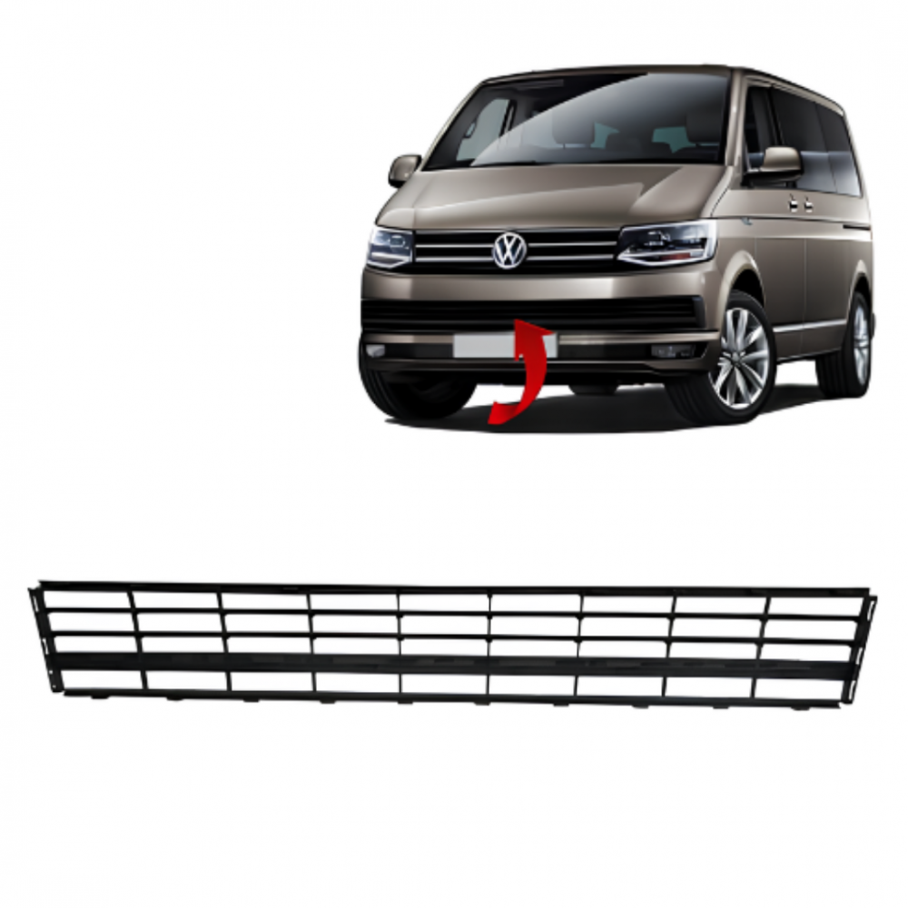 VW TRANSPORTER T7 2015-2019 ÖN TAMPON ORTA IZGARA SİYAH 7E5853678A