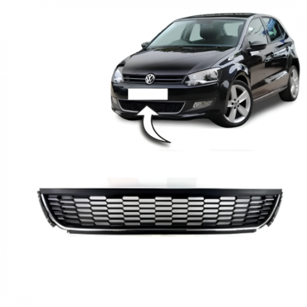 VW POLO 2011-2014 ÖN TAMPON ORTA IZGARA NİKELAJLI 6R0853671
