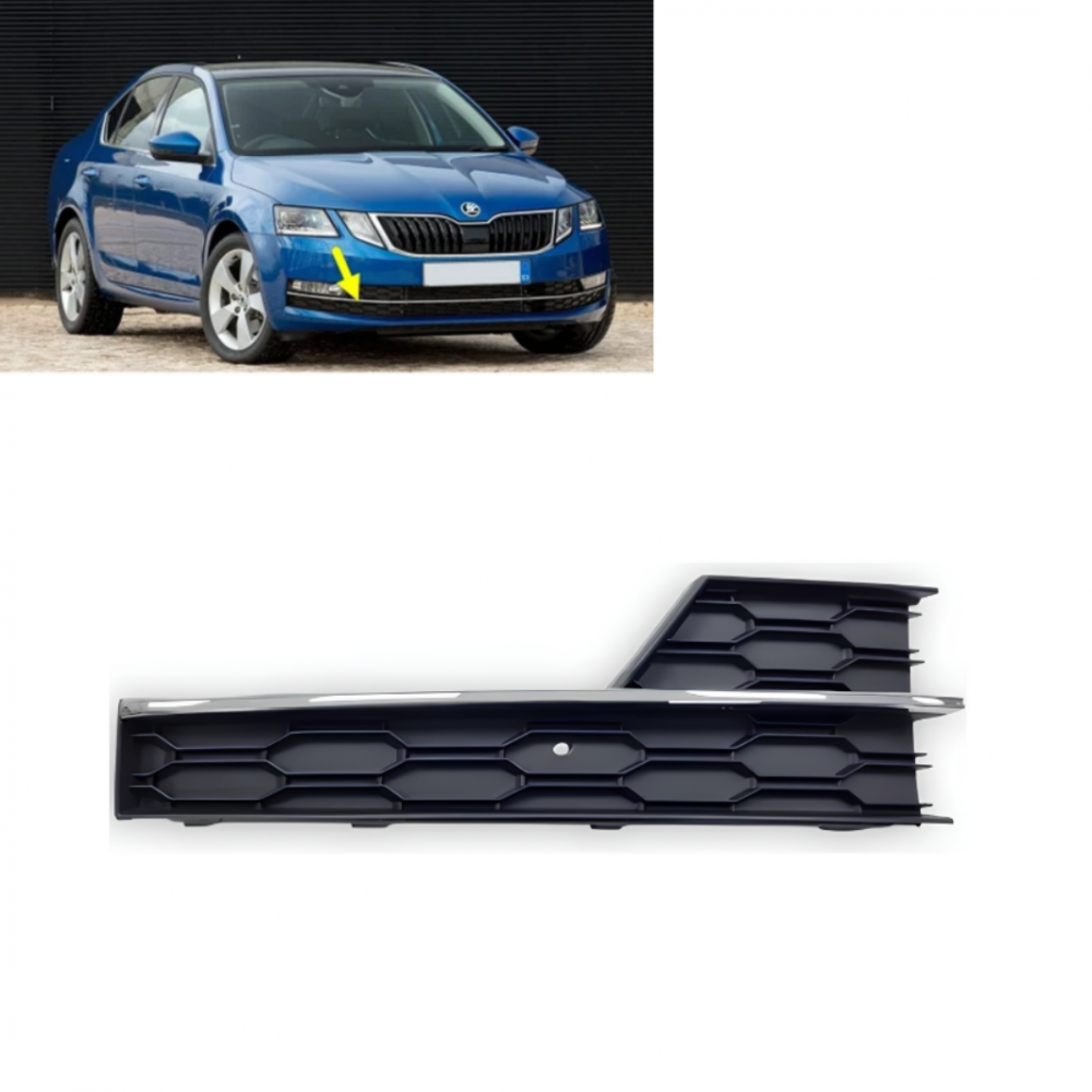 SKODA OCTAVİA 2018-2021 SİS KAPAGI KROMLU SAĞ 5E0807682G