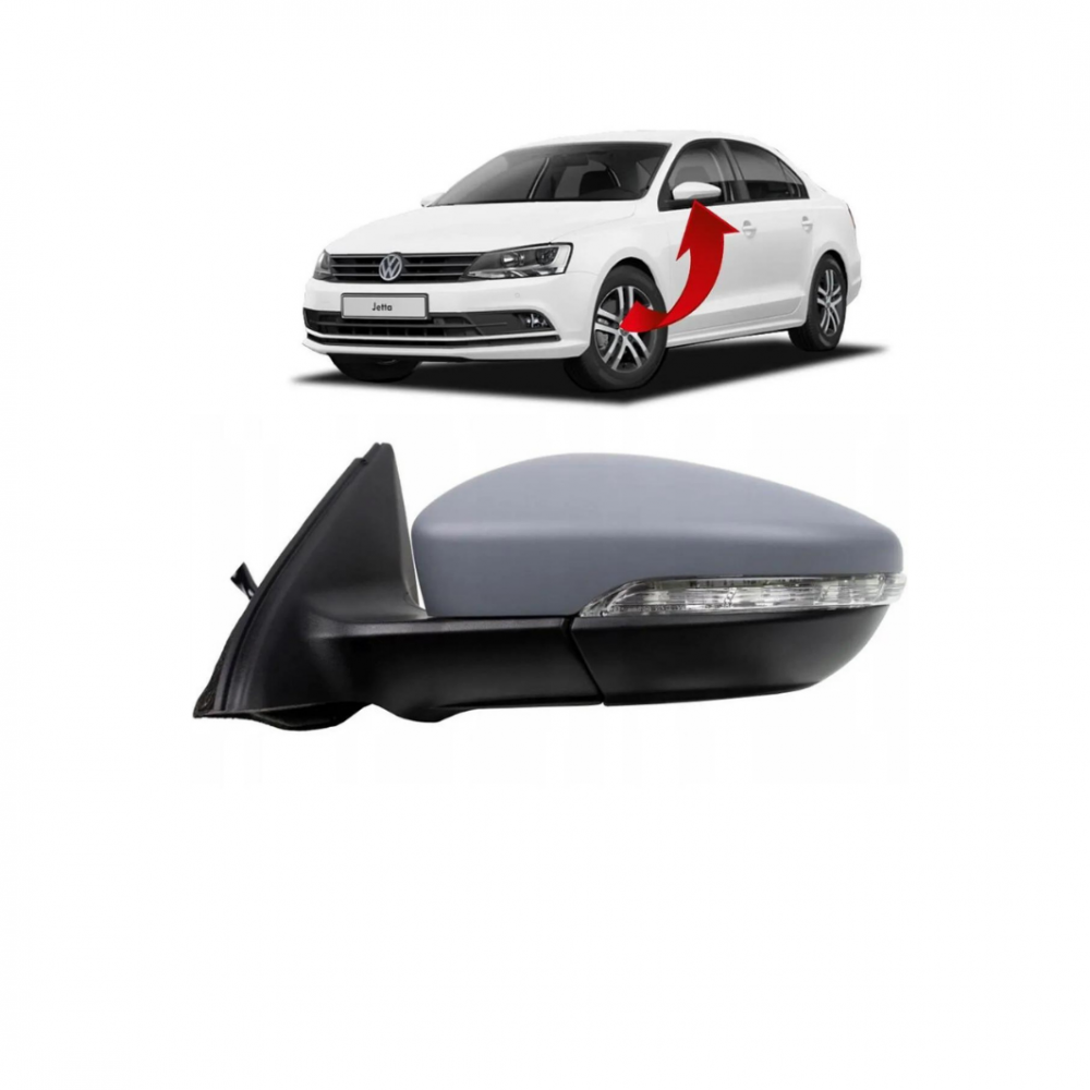 JETTA 2011-2015 SOL AYNA KOMPLE KATLAMALI ELKTRİKLİ ISITMALI 8 PİN 5C7857507T