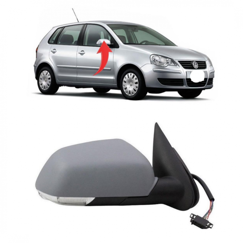 POLO 2005-2010 SAĞ AYNA KOMPLE SİNYALLİ MANUEL 6Q1857508N