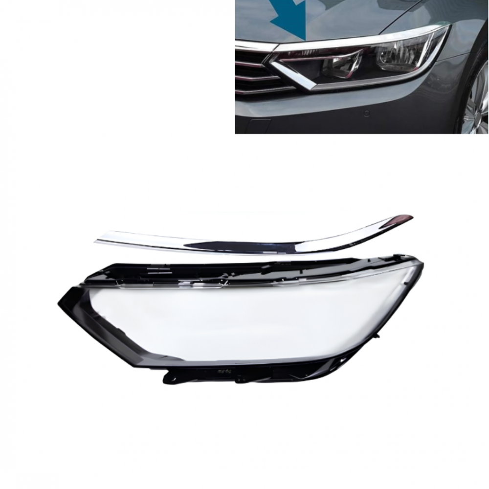 PASSAT B8 2015-2020 SOL FAR CAMI VE ÜST KROMU BİRLİKTE 3G1941005