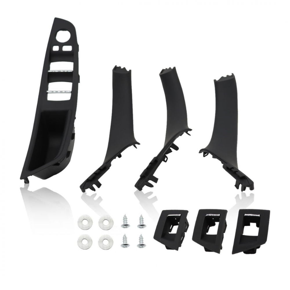 BMW F10 2011-2017 KAPI KOL TUTAMAK SETİ 7 PARÇA AYNA KATLAMALI (SİYAH) 51417225873.