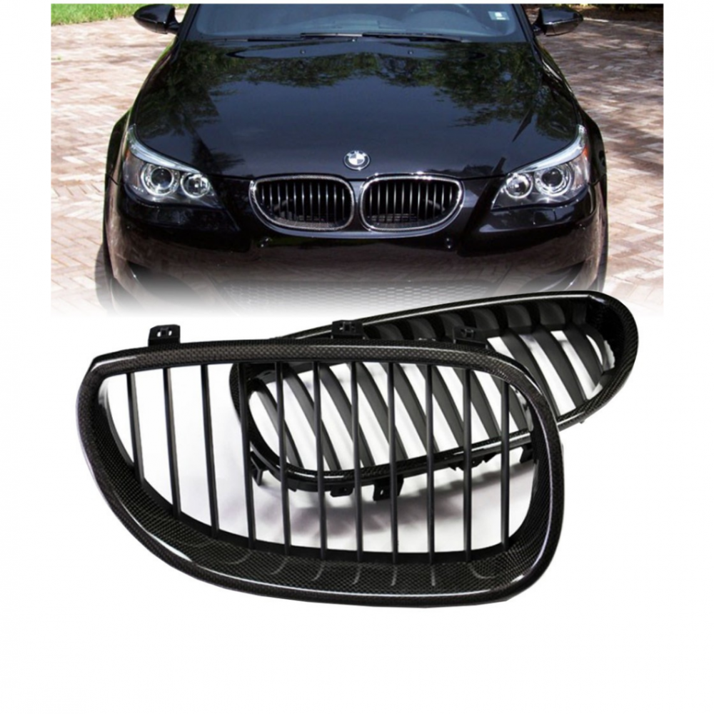 BMW E60 2003-2010 ÖN PANJUR KARBON KAPLAMA SET GKL 340921